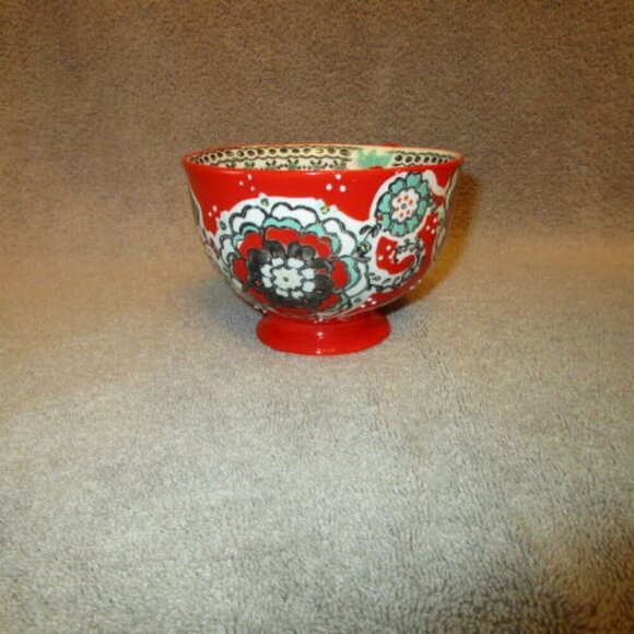 Anthropologie ELKA Ayaka PEDESTAL Coffee MUG Cup FOOTED Twist Handle TEXTURED - Picture 3 of 10